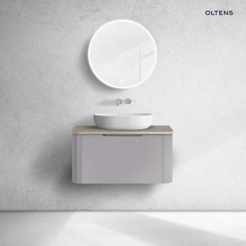 Oltens Hamnes szafka 80 cm podumywalkowa wisząca z blatem kaszmir/dąb 68672900