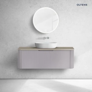 Oltens Hamnes szafka 120 cm podumywalkowa wisząca z blatem kaszmir/dąb 68680900