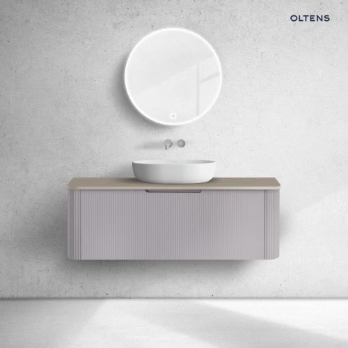 Oltens Hamnes szafka 120 cm podumywalkowa wisząca z blatem kaszmir/dąb 68680900