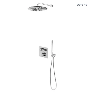 Zestaw Oltens Onega (S) bateria podtynkowa z deszczownicą 30 cm Sondera i kompletem prysznicowym Ume chrom 36619100