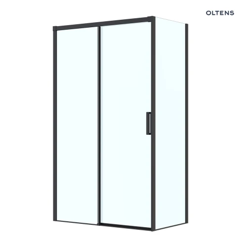 Oltens Breda kabina prysznicowa 120x80 cm prostokątna czarny mat/szkło przezroczyste 20223300