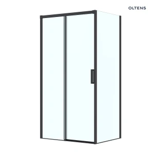 Oltens Breda kabina prysznicowa 110x90 cm prostokątna czarny mat/szkło przezroczyste 20225300