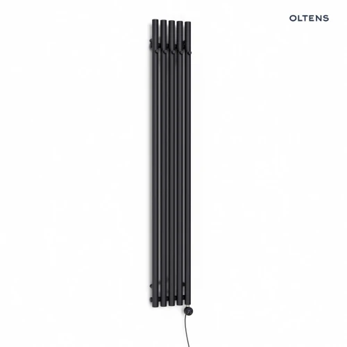 Oltens Stang (e) grzejnik łazienkowy 180x26 cm elektryczny czarny mat 55117300