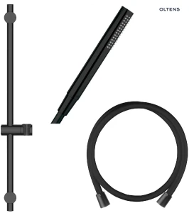 Oltens Alling zestaw prysznicowy ścienny czarny mat 36002300