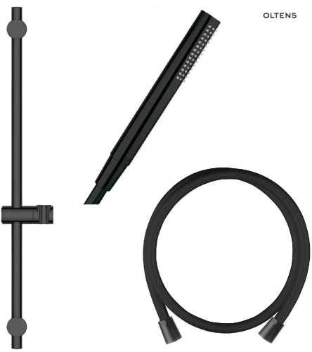 Oltens Alling zestaw prysznicowy ścienny czarny mat 36002300