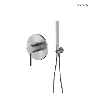 Zestaw Oltens Molle bateria prysznicowa podtynkowa z zestawem prysznicowym Ume Hvita nikiel 36612910