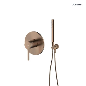 Zestaw Oltens Molle bateria prysznicowa podtynkowa z zestawem prysznicowym Ume Hvita miedź szczotkowana 36612610