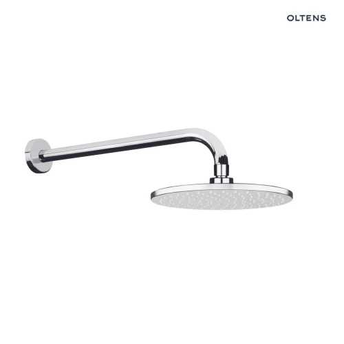 Oltens Atran Lagan deszczownica 22 cm okrągła z ramieniem ściennym chrom 36018100