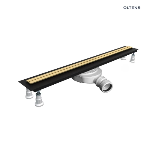 Oltens Langan Slim odpływ prysznicowy liniowy 60 cm złoto połysk/złoto szczotkowane 30009800