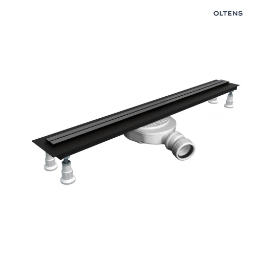 Oltens Langan Slim odpływ prysznicowy liniowy 60 cm grafit połysk/grafit szczotkowany 30009400