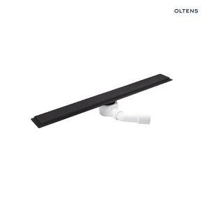 Oltens Langan 90 uniwersalny 2w1 odpływ prysznicowy liniowy 90 cm z kołnierzem czarny mat 30008300
