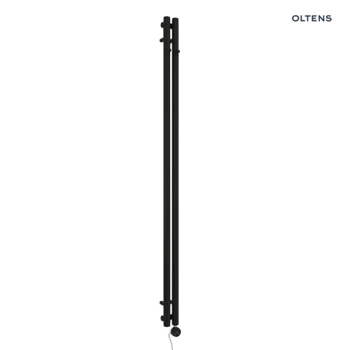 Oltens Stang (e) grzejnik łazienkowy 180x9,5 cm elektryczny czarny mat 55110300