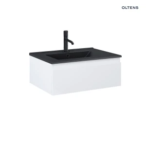 Oltens Vernal umywalka z szafką 60 cm czarny mat/biały połysk 68005000