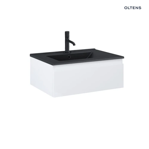 Oltens Vernal umywalka z szafką 60 cm czarny mat/biały połysk 68005000