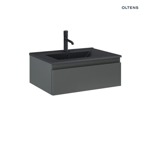 Oltens Vernal umywalka z szafką 60 cm czarny mat/grafit mat 68005400