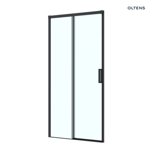 Oltens Breda drzwi prysznicowe 110 cm czarny mat/szkło przezroczyste 21214300