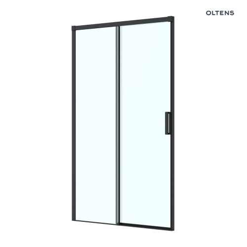Oltens Breda drzwi prysznicowe 120 cm czarny mat/szkło przezroczyste 21212300