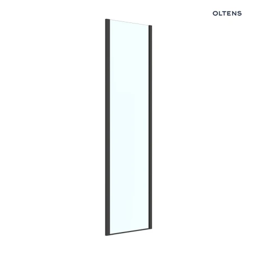 Oltens Breda ścianka prysznicowa 80 cm boczna czarny mat/szkło przezroczyste 22104300