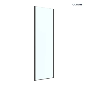Oltens Breda ścianka prysznicowa 90 cm boczna czarny mat/szkło przezroczyste 22105300