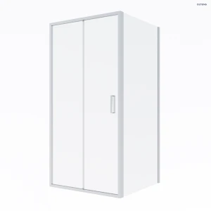 Oltens Fulla kabina prysznicowa 100x90 cm prostokątna drzwi ze ścianką chrom/szkło przezroczyste 20204100