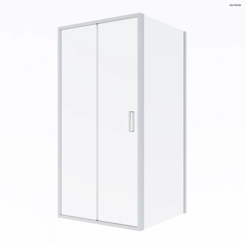 Oltens Fulla kabina prysznicowa 100x90 cm prostokątna drzwi ze ścianką chrom/szkło przezroczyste 20204100