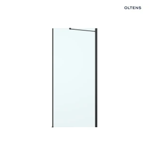 Oltens Hallan ścianka prysznicowa 90 cm boczna do drzwi czarny mat/szkło przezroczyste 22101300