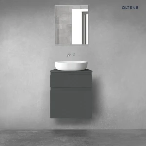 Oltens Vernal zestaw mebli łazienkowych 60 cm z blatem grafit mat 68218400