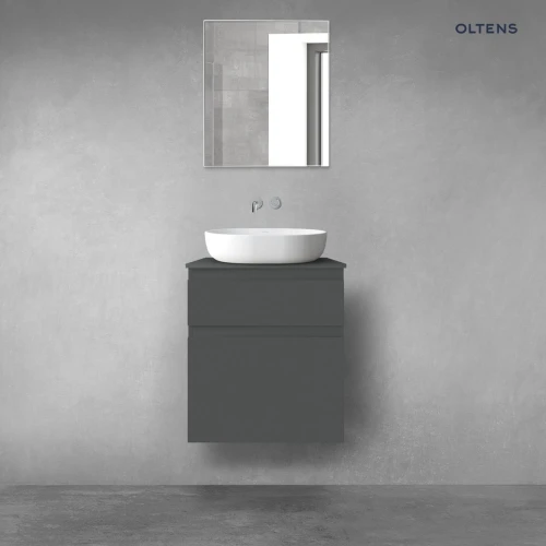 Oltens Vernal zestaw mebli łazienkowych 60 cm z blatem grafit mat 68218400