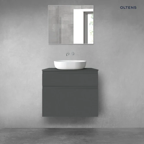 Oltens Vernal zestaw mebli łazienkowych 80 cm z blatem grafit mat 68219400