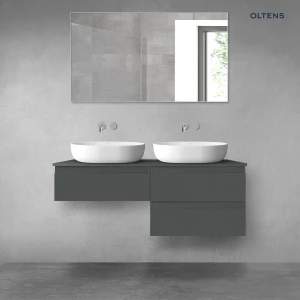 Oltens Vernal zestaw mebli łazienkowych 120 cm z blatem grafit mat 68234400