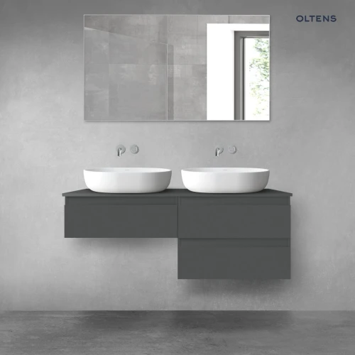 Oltens Vernal zestaw mebli łazienkowych 120 cm z blatem grafit mat 68234400