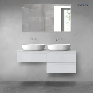 Oltens Vernal zestaw mebli łazienkowych 120 cm z blatem szary mat 68234700