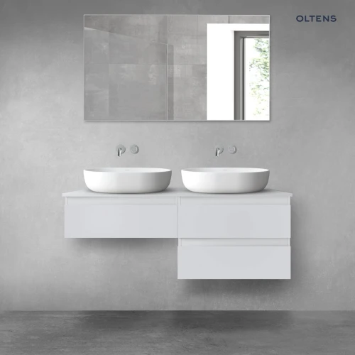 Oltens Vernal zestaw mebli łazienkowych 120 cm z blatem szary mat 68234700