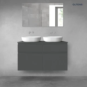 Oltens Vernal zestaw mebli łazienkowych 120 cm z blatem grafit mat 68300400