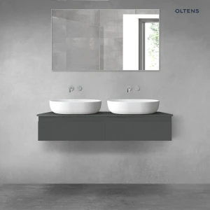 Oltens Vernal zestaw mebli łazienkowych 120 cm z blatem grafit mat 68238400
