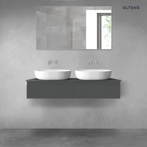 Oltens Vernal zestaw mebli łazienkowych 120 cm z blatem grafit mat 68238400