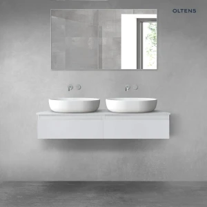 Oltens Vernal zestaw mebli łazienkowych 120 cm z blatem szary mat 68238700