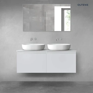 Oltens Vernal zestaw mebli łazienkowych 120 cm z blatem szary mat 68243700