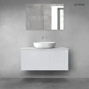 Oltens Vernal zestaw mebli łazienkowych 100 cm z blatem szary mat 68247700