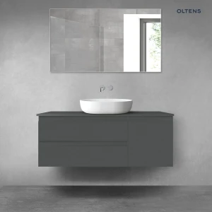 Oltens Vernal zestaw mebli łazienkowych 120 cm z blatem grafit mat 68208400
