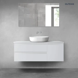 Oltens Vernal zestaw mebli łazienkowych 120 cm z blatem szary mat 68209700