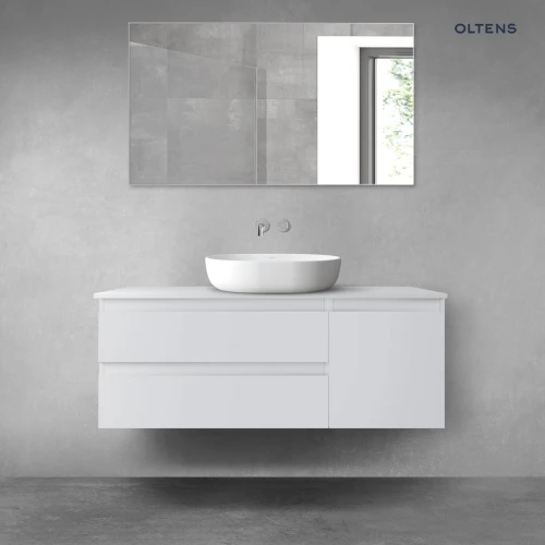 Oltens Vernal zestaw mebli łazienkowych 120 cm z blatem szary mat 68209700
