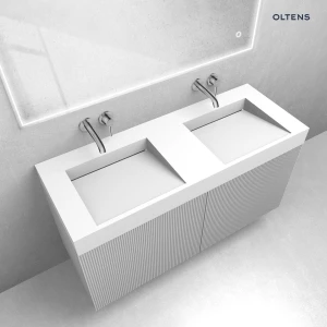 Zestaw Oltens Lun szafka podumywalkowa 120 cm z umywalką Stila LavaForm biały mat 68795000
