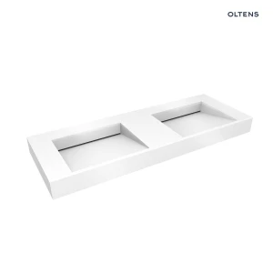 Oltens Stila umywalka 140x45 cm ścienna LavaForm biały połysk 40005000