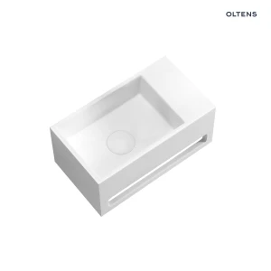 Oltens Fri umywalka 35,5x20 cm ścienna LavaForm prawa biały mat 40007900