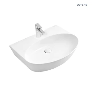 Oltens Luma umywalka 51x41,5 cm owalna ścienna biała 41007000