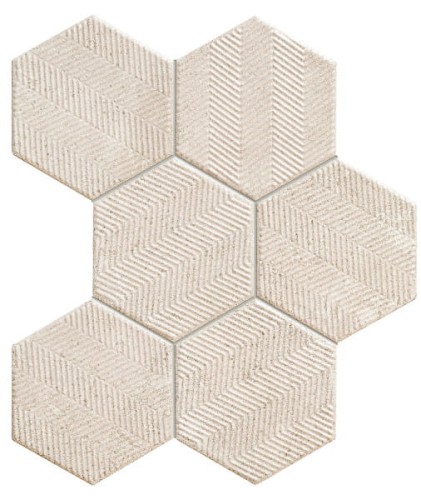 Tubądzin Sfumato HEX 28,9x22,1 cm - mozaika ścienna heksagonalna